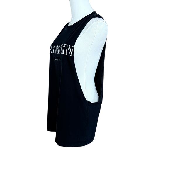 Balmain Paris Sleeveless Top Size L 100% Cotton Unisex T-Shirt - Picture 6 of 10